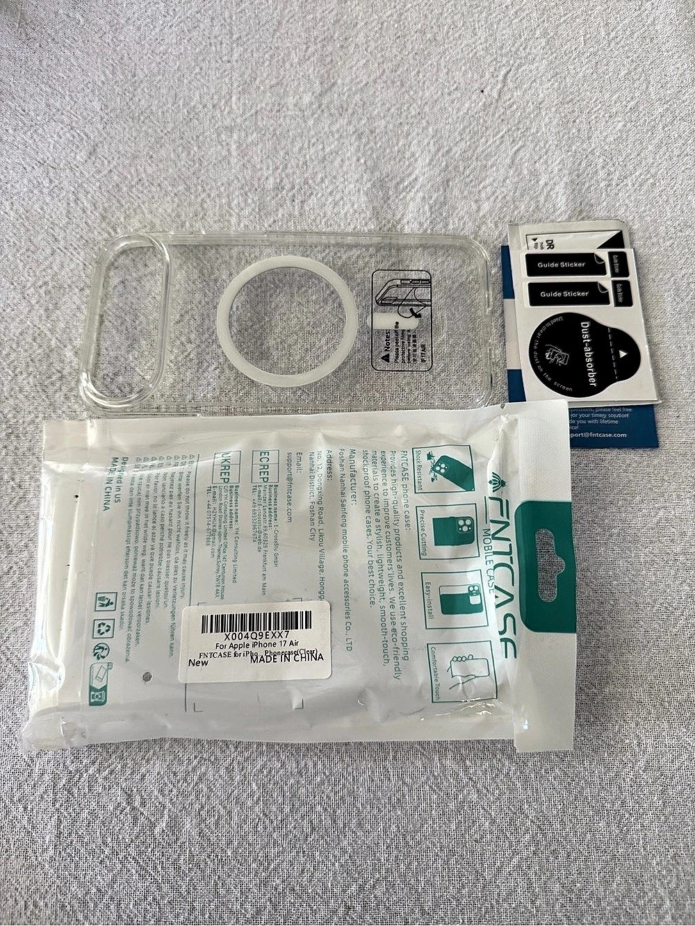 Apple 17 Air Clear Phone Case NWT